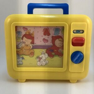 Shelcore-Musical Wind-Up TV Screen Moves Plays Lullabye 1990 Vintage Works